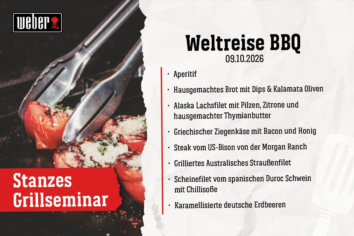 Stanzes Grillseminar - Weltreise BBQ 09.10.2026