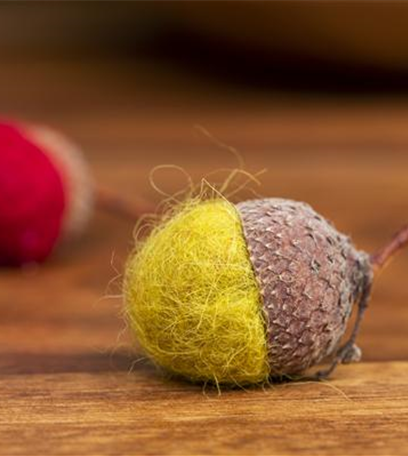 Bunte Filzeicheln – Herbstdeko mal anders